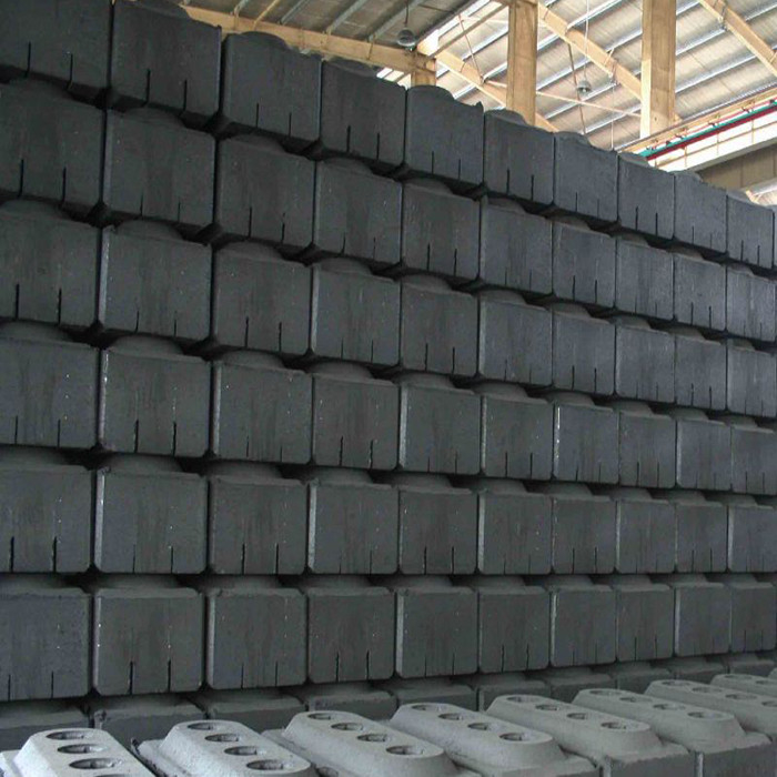 Densidad aparente 1,5-1,7 G/cm3 Bloque de carbono anodo Contenido de cenizas personalizado 0,3-0,5%