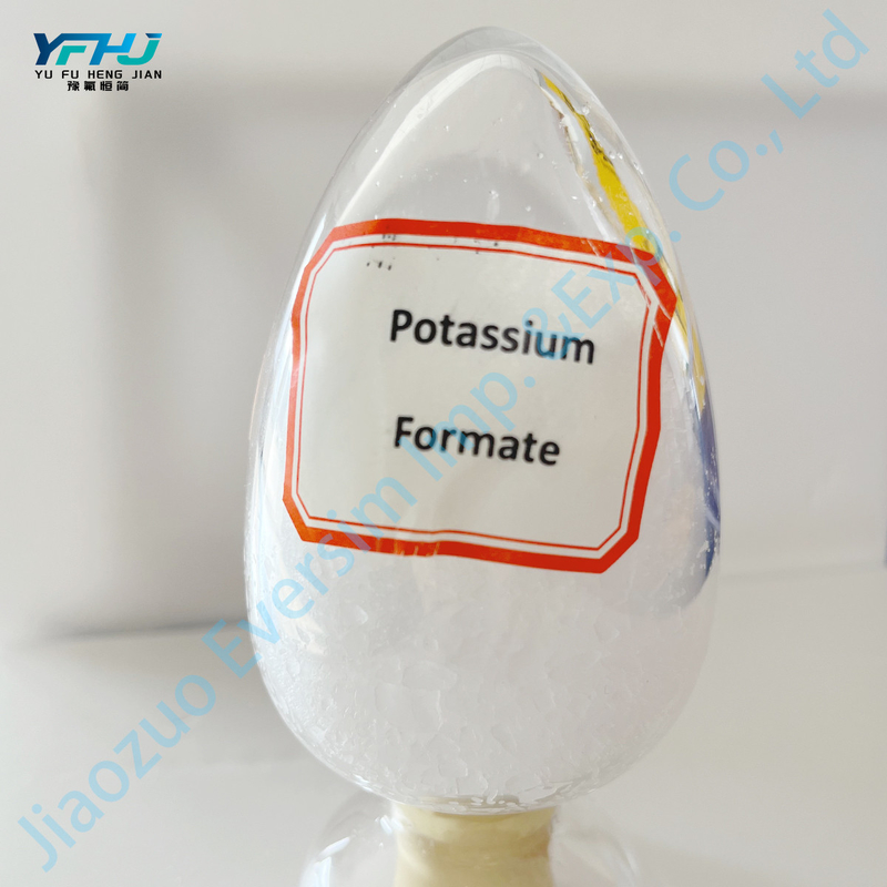 Alta calidad Peso molecular 84.12 Polvo cristalino blanco HCOOK Formato de potasio Uso en carreteras